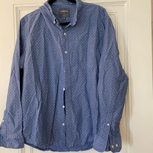 Bonobos mens xxl size blue and white polka dot shirt.